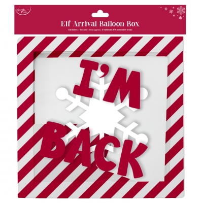 Christmas Elf Candy Stripe Balloon Box