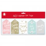 40 Luggage Tags Contemporary Foil