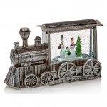 Christmas 29cm Silver Train Water Spinner