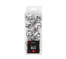 Silver Christmas Jingle Bells - 10 Pack