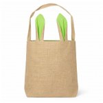Easter Jute Cotton Bag With Green Ears