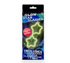 Star Glow Glasses (20cm) 4 Assorted Colours