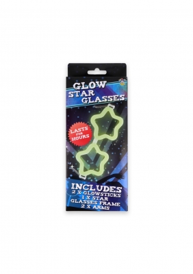 Star Glow Glasses (20cm) 4 Assorted Colours