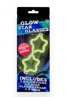Star Glow Glasses (20cm) 4 Assorted Colours