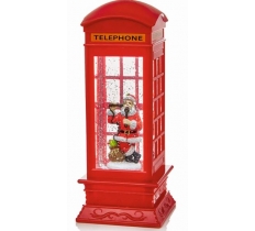 27cm Red Telephone Box Water Spinner