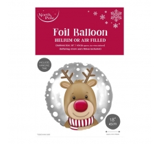 18" Reindeer Head Foil Balloon