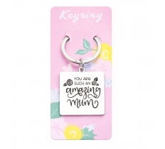 Amazing Mum Square Keyring