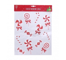 Flocked Candy Window Cling