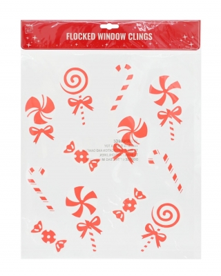 Flocked Candy Window Cling
