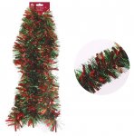 Christmas Tinsel Xmas 2m Fine Cut Red & Green