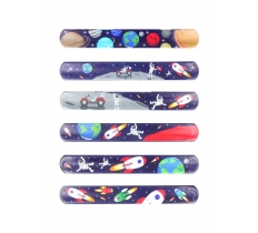 Space Snap Bracelets With Print (6 Assorted Designs) X 120