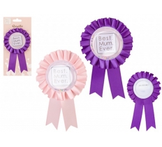 Best Mum Ever Mothers Day Glitter Rosette
