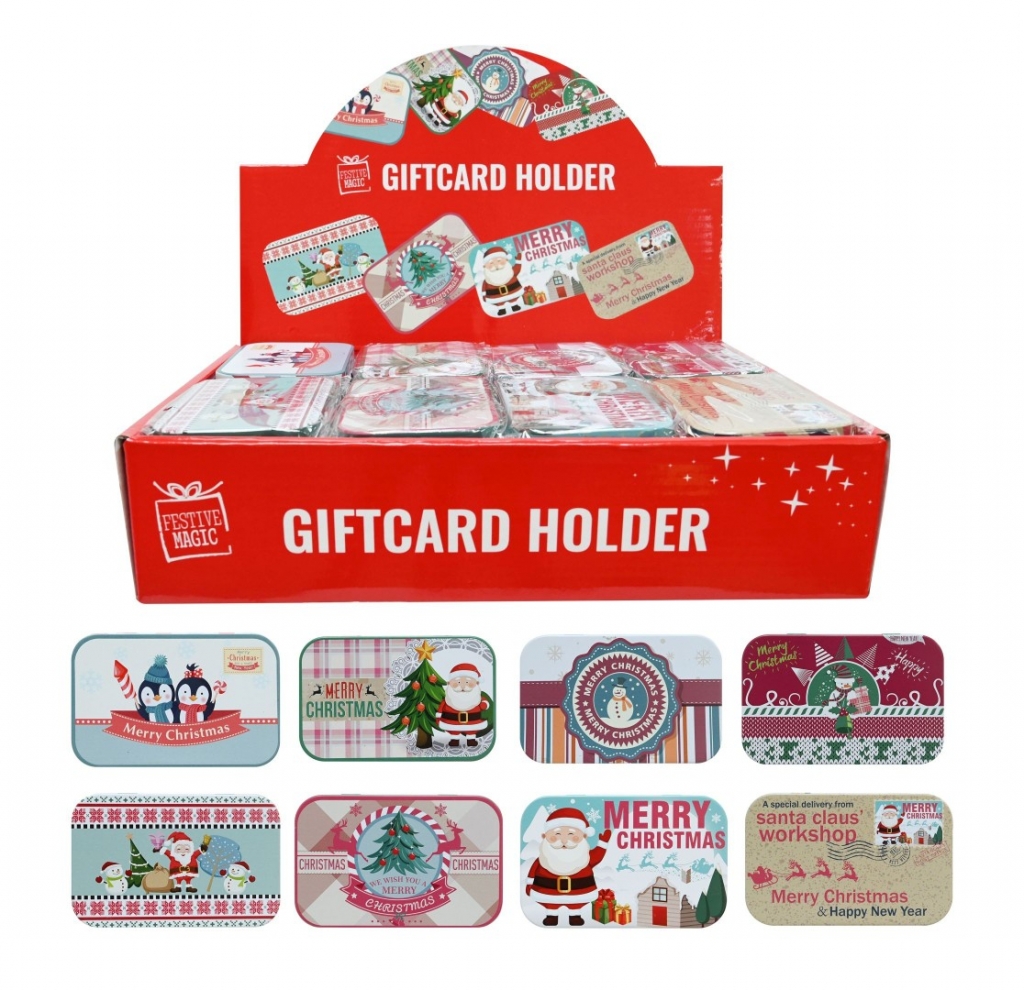 Giftcard Tin Mini Retro ( Assorted Design ) - Click Image to Close