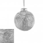 Clear Lametta Bauble 10cm Silver