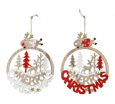 Christmas Merry Christmas Plaque With Reindeer
