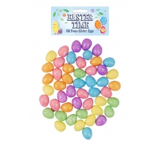 Foam Glitter Easter Eggs Assorted Colours (1.8cm)