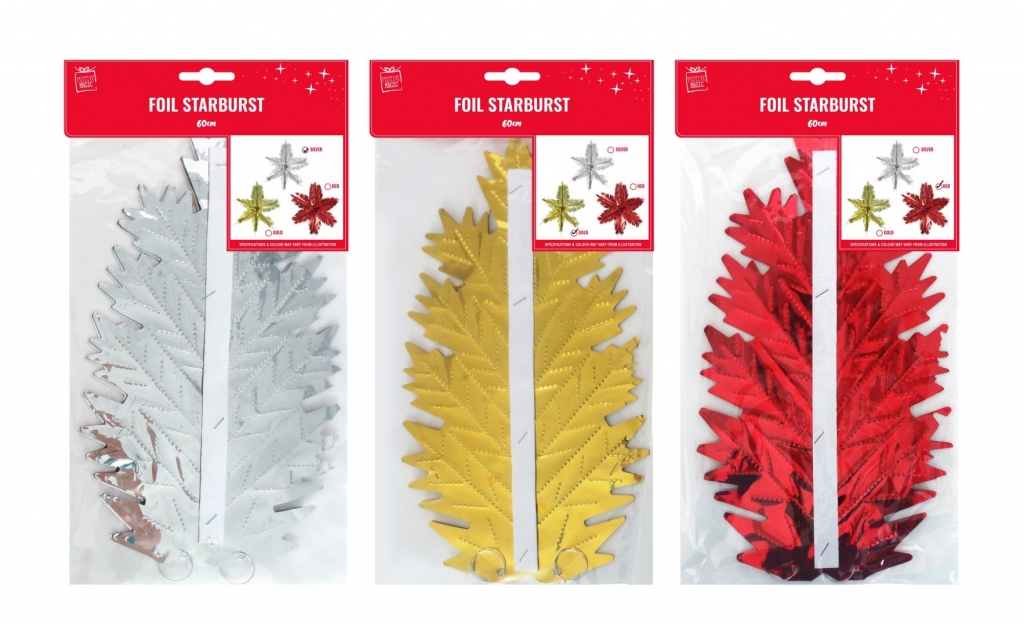 Foil Starburst 60cm Hanging - Click Image to Close