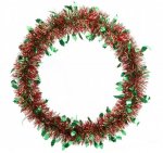 Snow White Red/green Holly Wreath 30cm