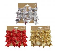Metallic Mini Bow 6 Pack ( Assorted Colours )