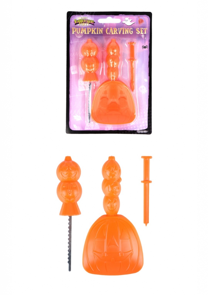 Halloween Pumpkin Carving Kit Tool Set 3 Pack - Click Image to Close