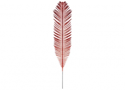 Glitter Christmas Fern Pick 58cm Red