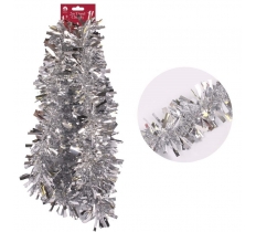 Christmas Tinsel Xmas 2m Fine Cut Silver