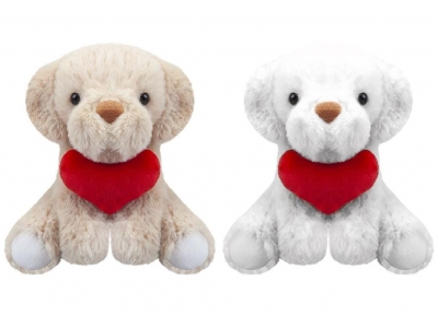 VALENTINES DAY'S COFFEE AND CREAM PUPPY WITHLOVE HEART 15CM