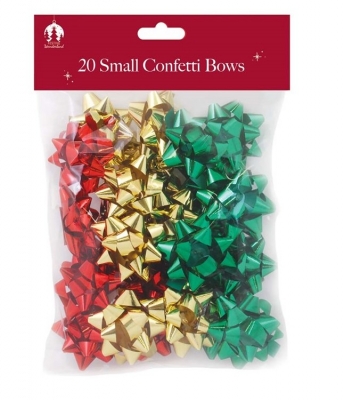 Bows XMAS 20 Small Confetti Trad