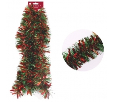 Christmas Tinsel Xmas 2m Fine Cut Red & Green