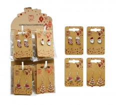 Christmas Novelty Earrings ( Assorted Designs )