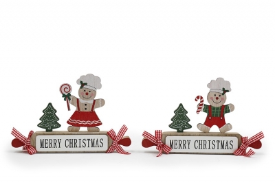 Christmas Gingerbread Wooden Decoration