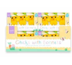 Easter Chicks with Bonnets 3pk