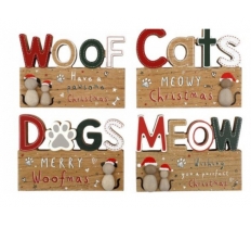 Cat/Dog Pebble Deco 14.5x10cm