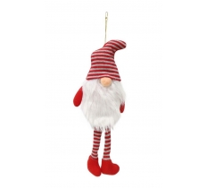 Knitted Santa Hanging Deco With Dangly Legs 39cm