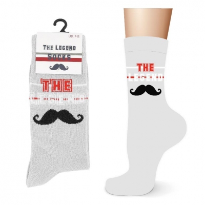 Mens Cotton The Legend Design Socks