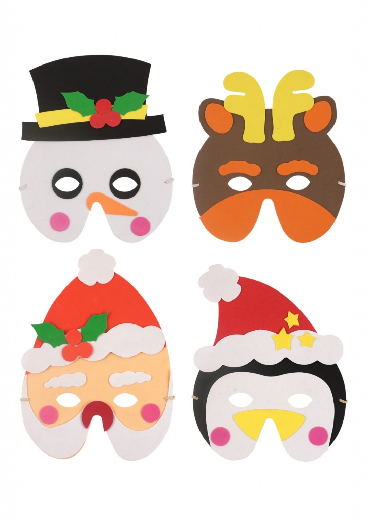 Christmas Character Foam Mask ( Assorted Designs ) - Click Image to Close