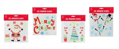 Christmas Gel Window Cling 20cm ( Assorted Design )
