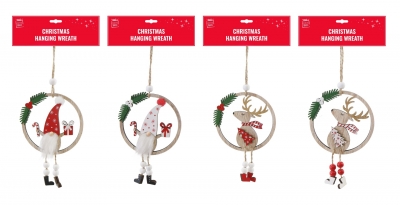 Christmas Hanging Wreath With Dangly Legs