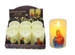 LED Pillar Candle Nativity Printed 10.5cm