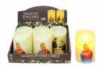 LED Pillar Candle Nativity Printed 10.5cm