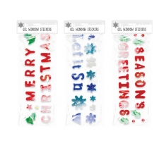 Large Christmas Gel Window Stickers