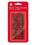 Christmas Plastic Green Tree Hooks Pack Of 50