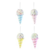 Christmas Hanging Tinsel Sprinkles Ice Cream 20cm