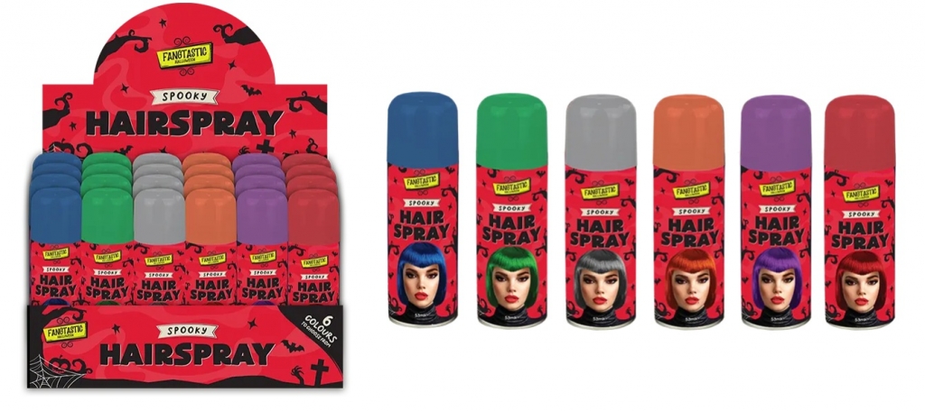 Halloween Spooky Coloured Hairspray 1.8fl oz - Click Image to Close