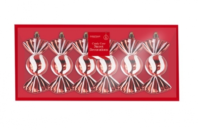 Candy Stripe Sweet Baubles 6pk