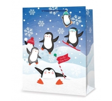 Christmas Gift Bag Kids Penguin Ex Large