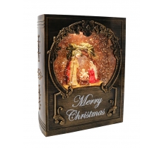 Glitter Swirl Musical Nativity Book LED Usb