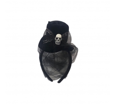 Halloween Top Hat & Veil Headband