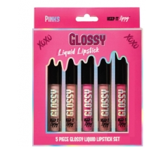 Liquid Lipstick Pink Glossy 5Pack