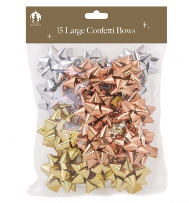 Bows XMAS 15 Large Confetti Luxury
